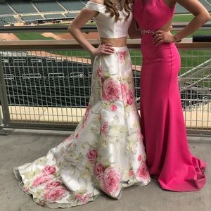 two piece prom dress